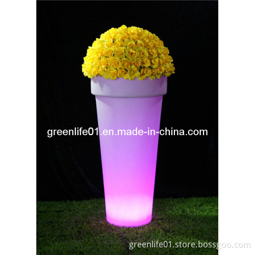 Rechargeable LED Flower Pots in RGB, Waterproof